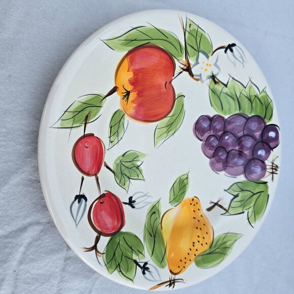 Set Of 3 Home (HMQ77) Salad Plates Fruit Grape Apples Pears Cherries 8 1/2" EUC - Picture 3 of 13